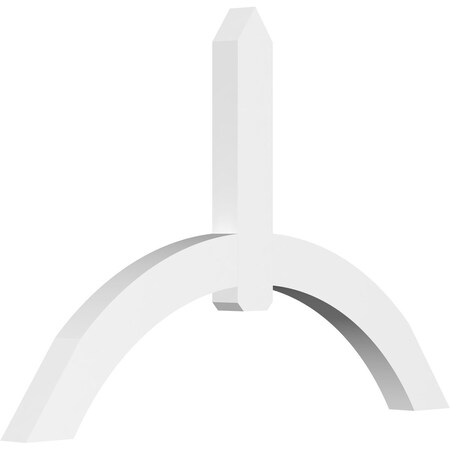Ekena Millwork Archdale Architectural Grade PVC Gable Bracket, 72"W x 48"H x 4"D x 6"F, 16/12 Pitch GBP072X48X0406ARC00